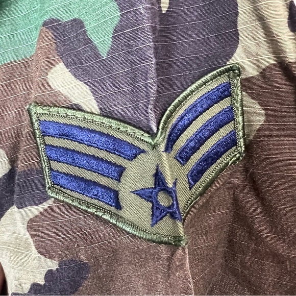 Vintage US Air Force Woodland Camo Jacket Military NATO Combat Size Small Short - Picture 5 of 7